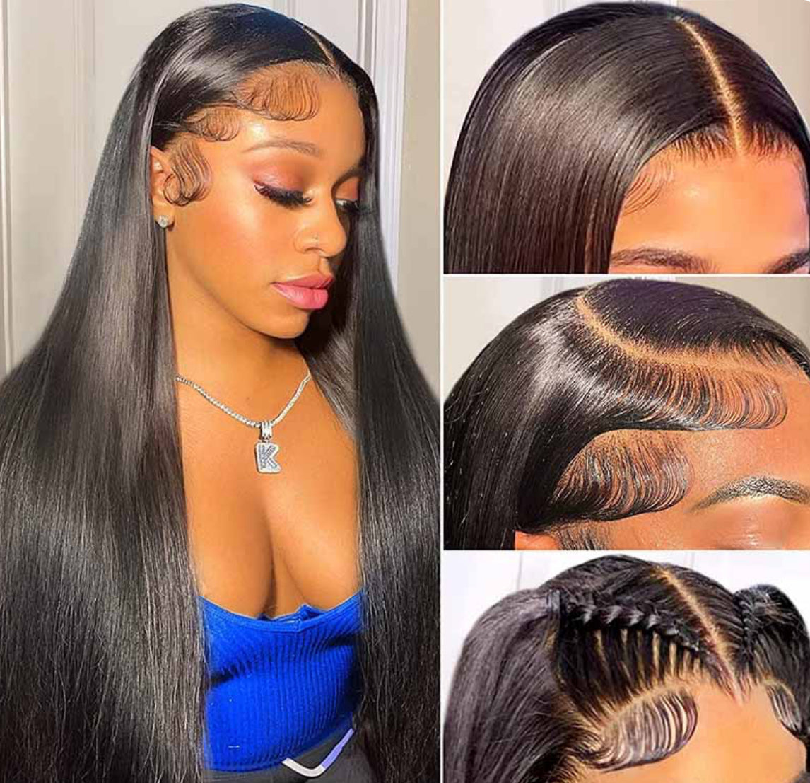 13x6 HD Lace Frontal Wig Bone Straight 30“