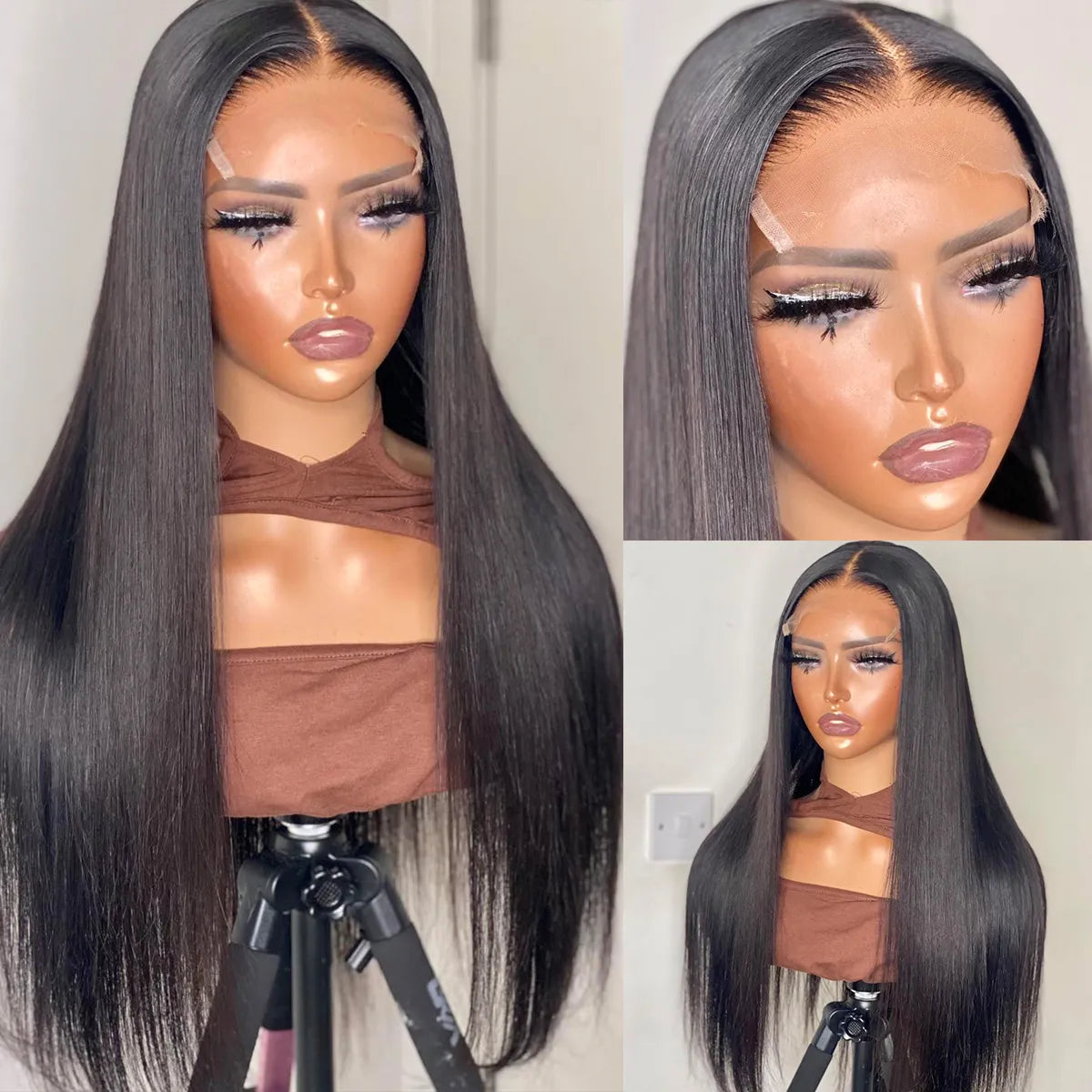 5x5 Bone Straight Lace Front Wig 30“